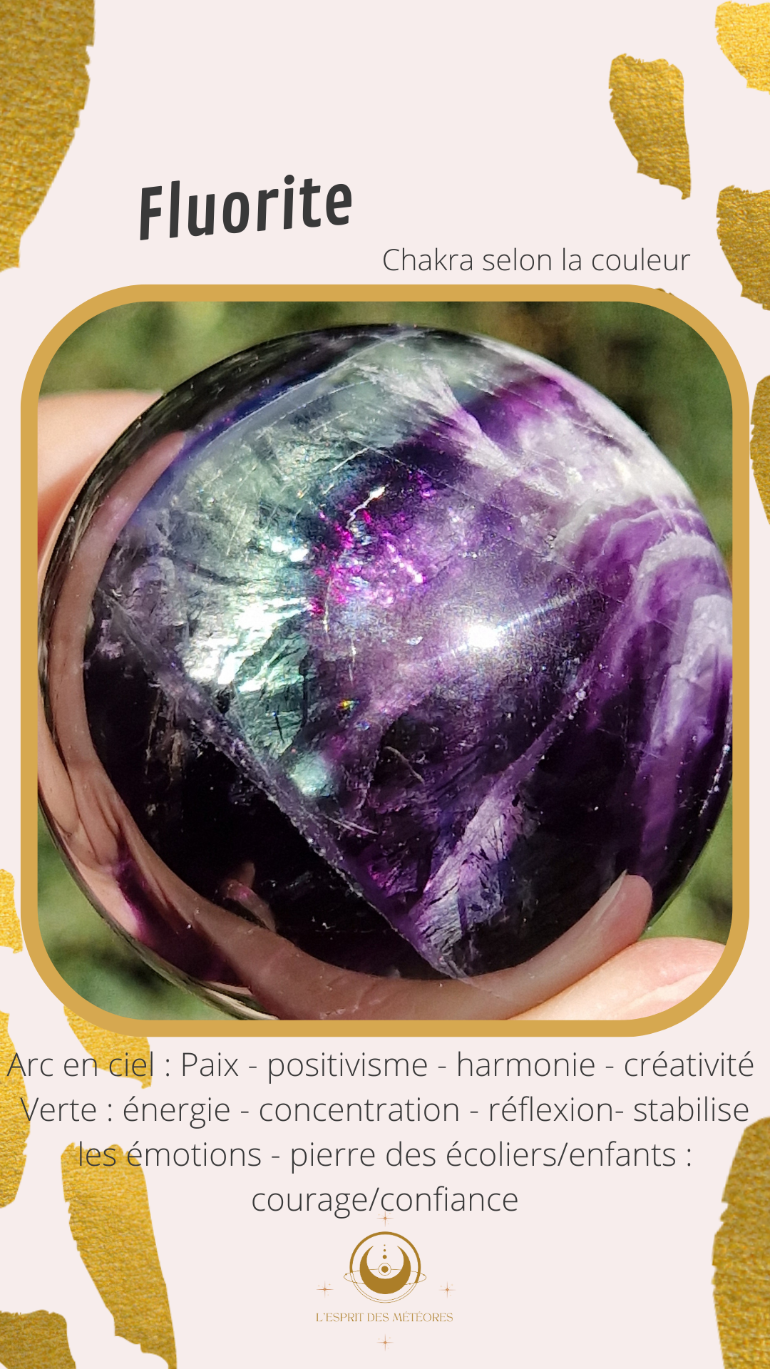Sphère Fluorite arc en ciel C