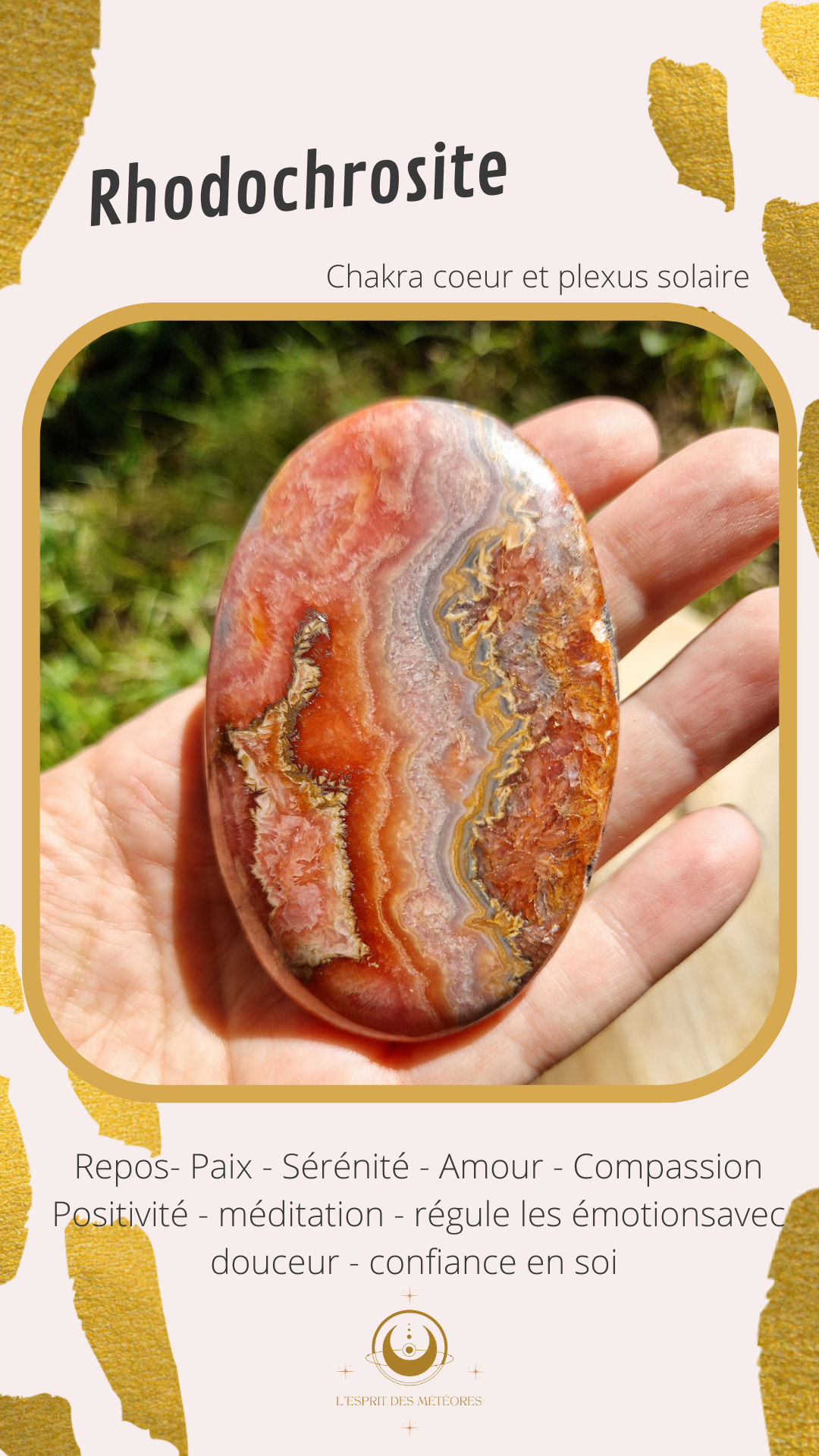 Tranche Rhodochrosite stalactite 8