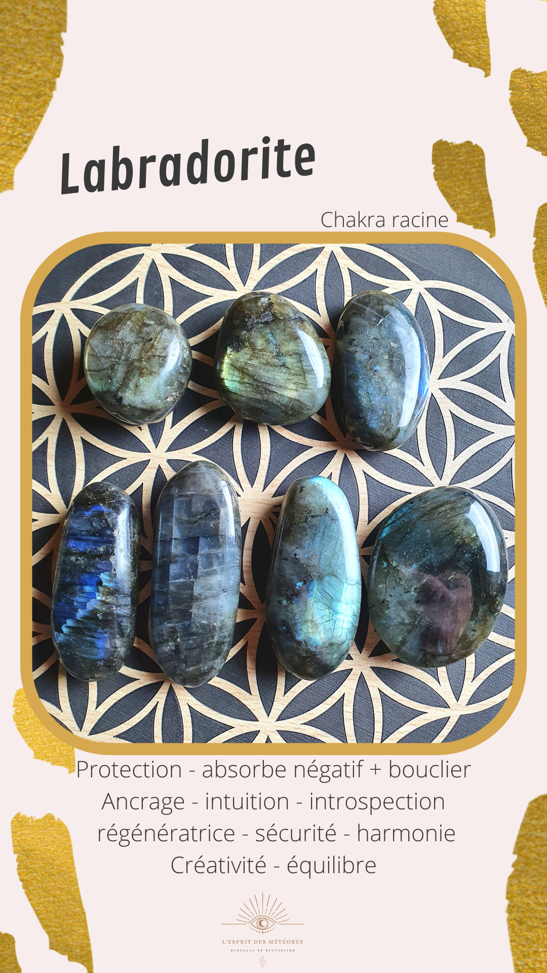 Pendentif Labradorite sculptée n°4
