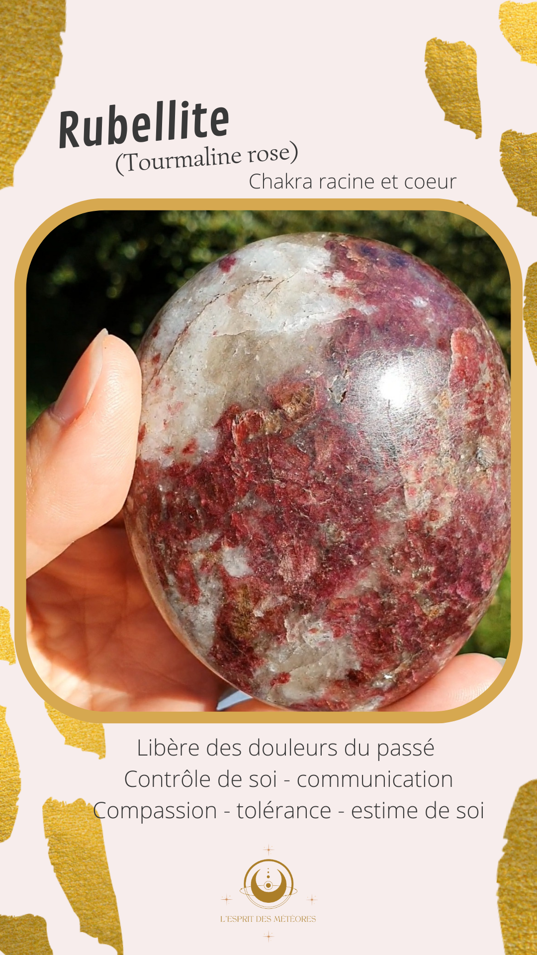 Sphère Tourmaline rose sur Lépidolite