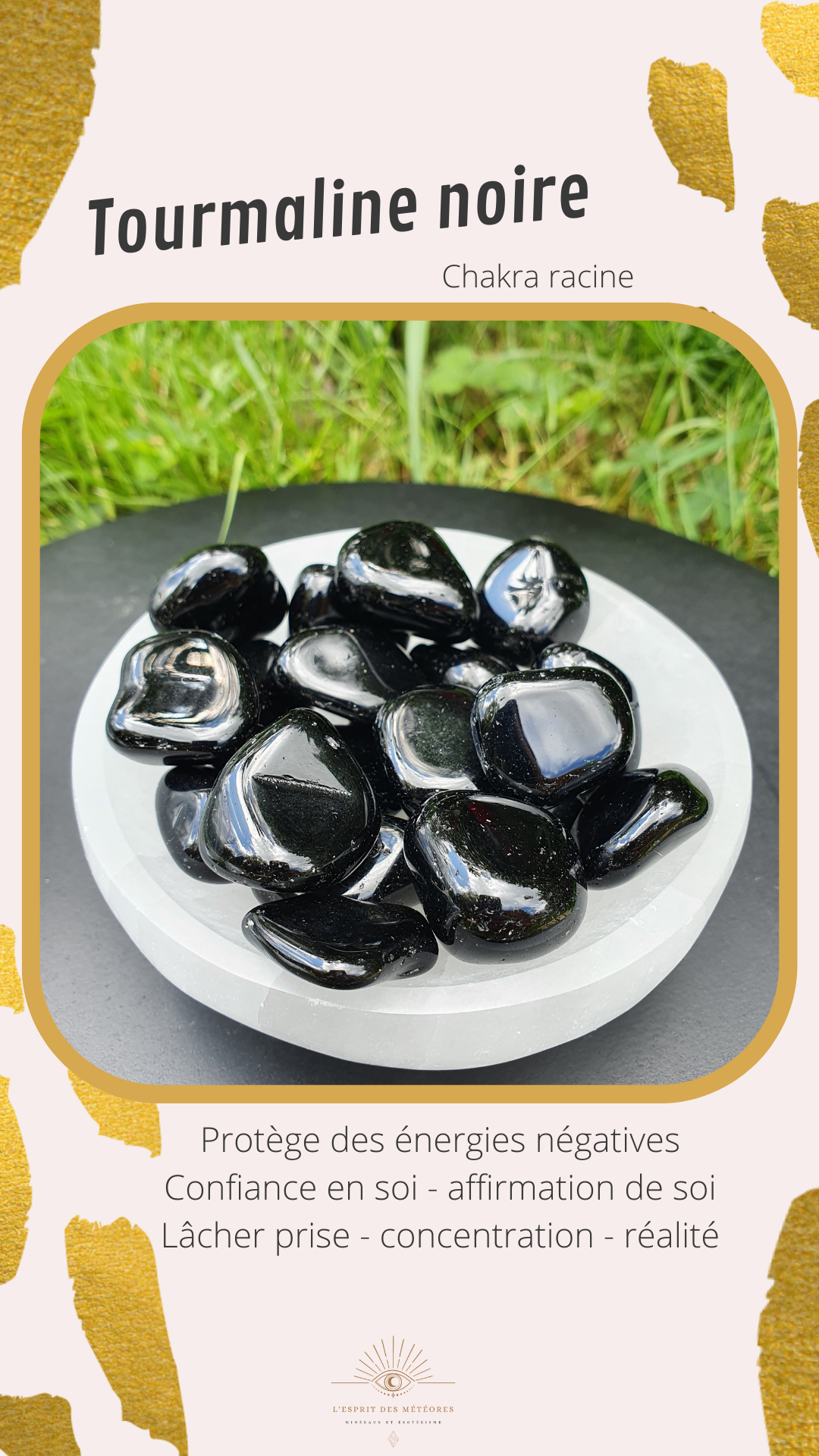 Pendentif en Tourmaline noire TN6