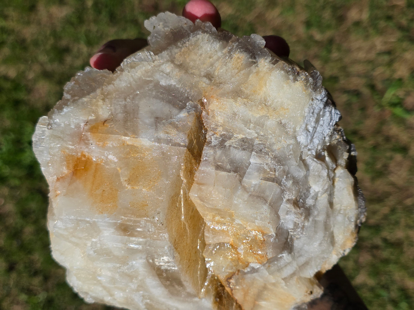 Superbe Calcite miel française (vidéo)