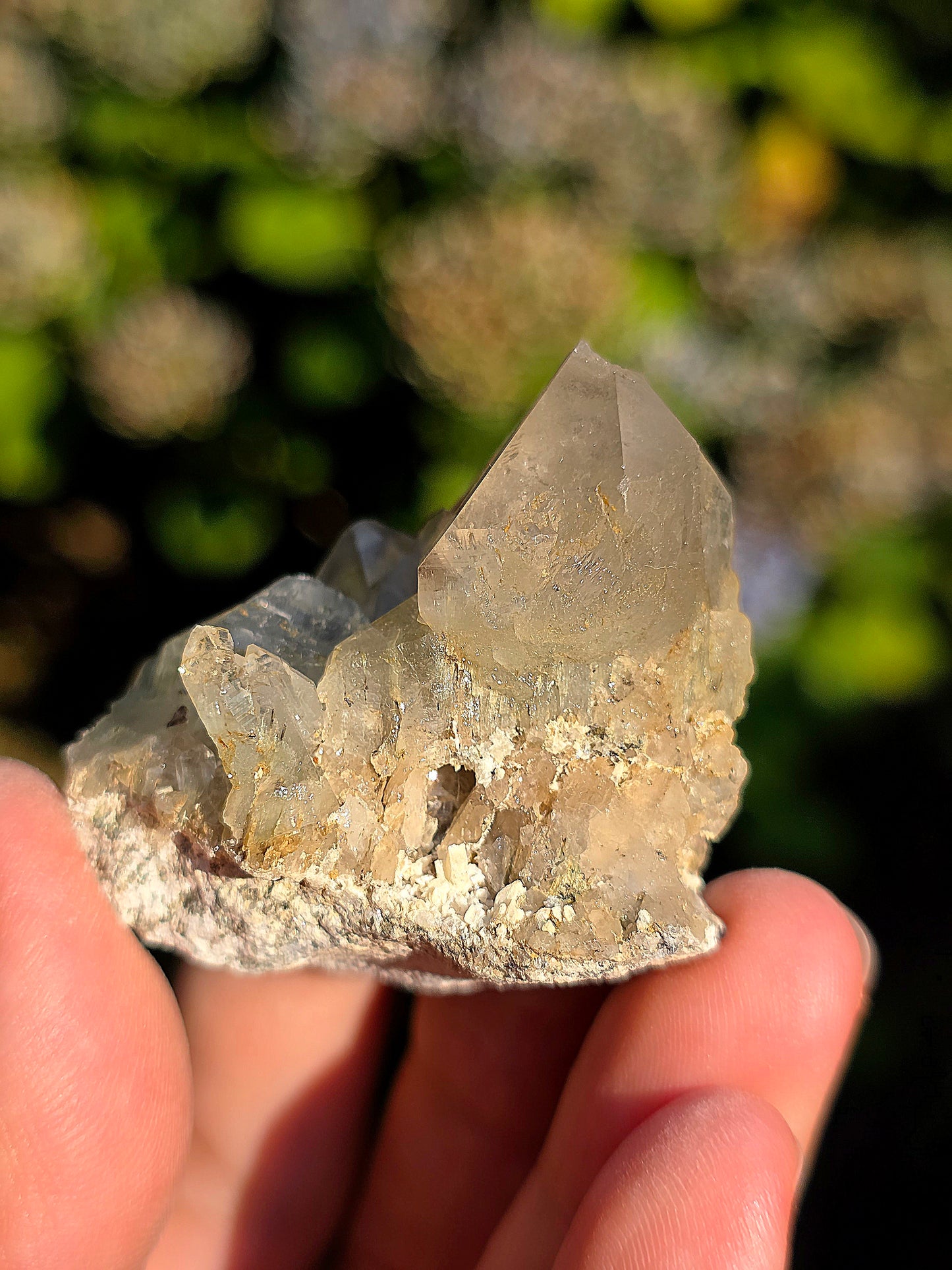 Quartz des Pyrénées avec Byssolite