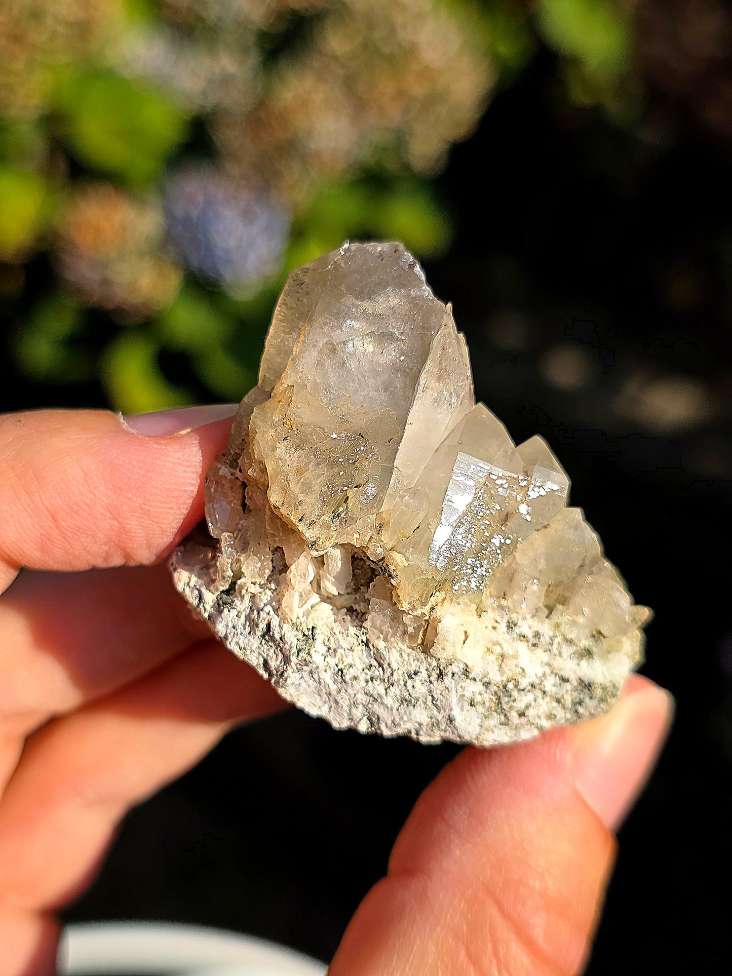 Quartz des Pyrénées avec Byssolite