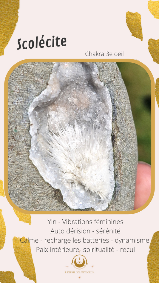 Pierre roulée Scolécite extra