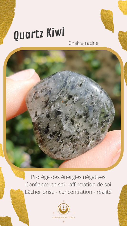 Pierre roulée Quartz Kiwi