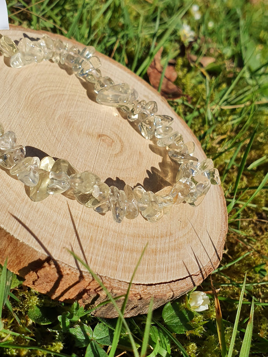Bracelet baroque Citrine naturelle