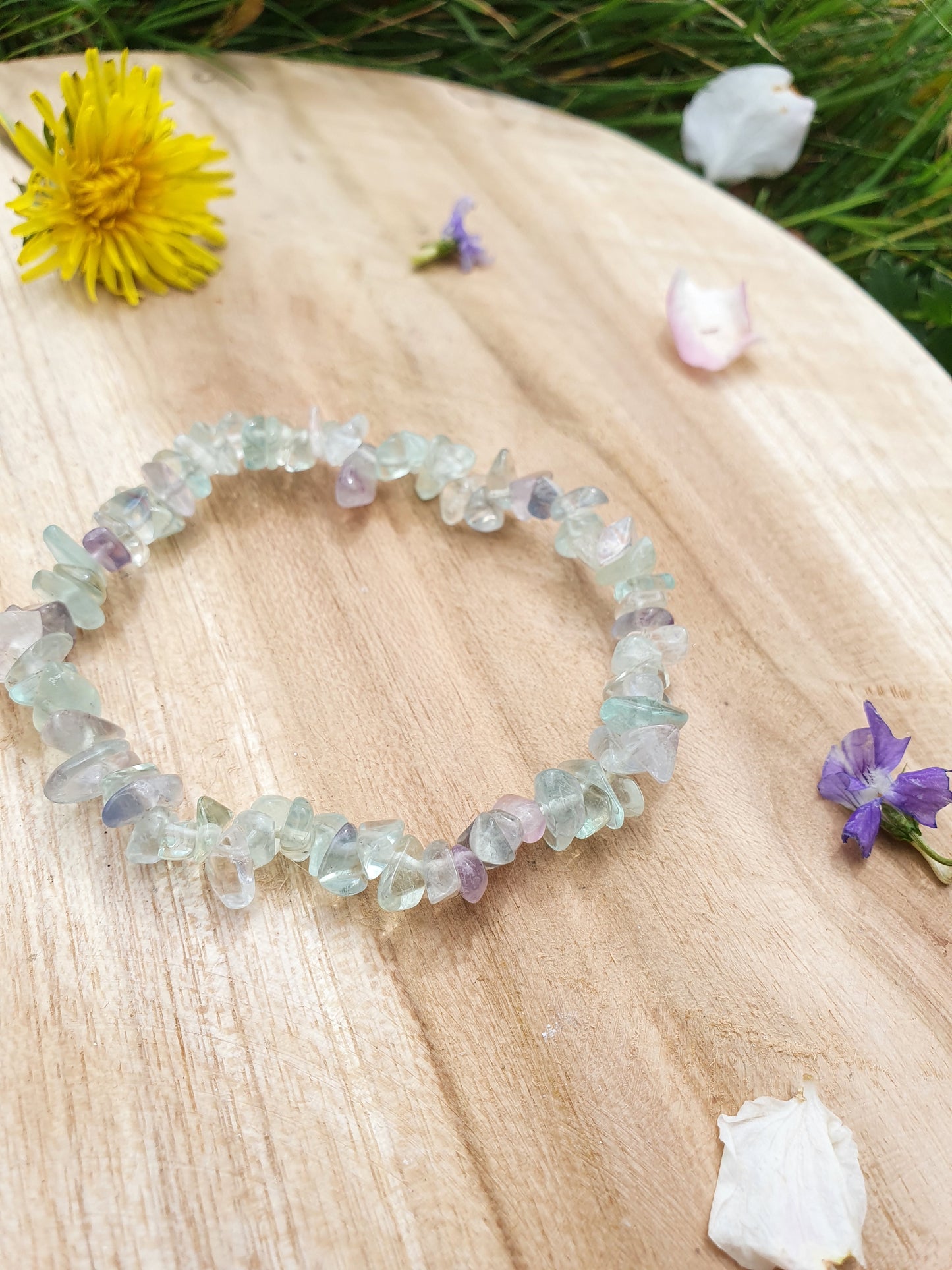 Bracelet baroque fluorite verte