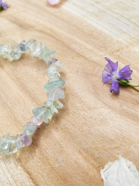 Bracelet baroque fluorite verte