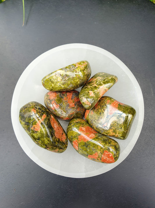 Pierre roulée Unakite