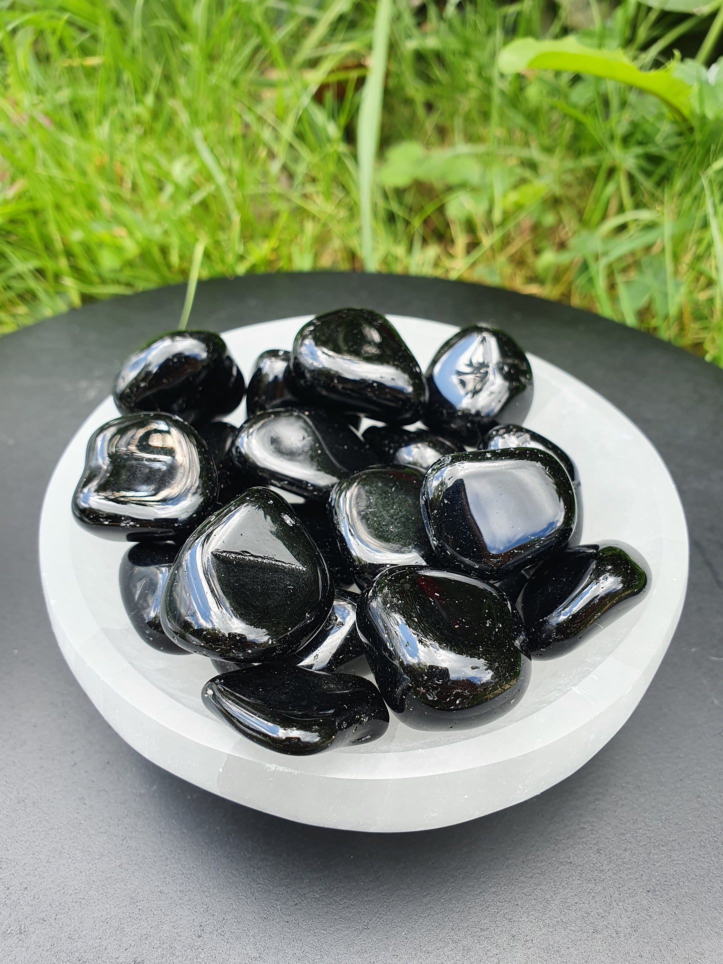 Pierre roulée obsidienne noire