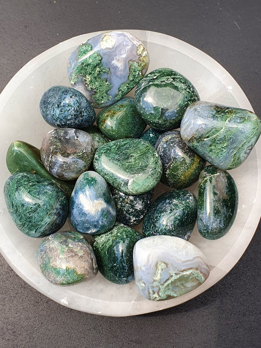 Pierre roulée agate mousse