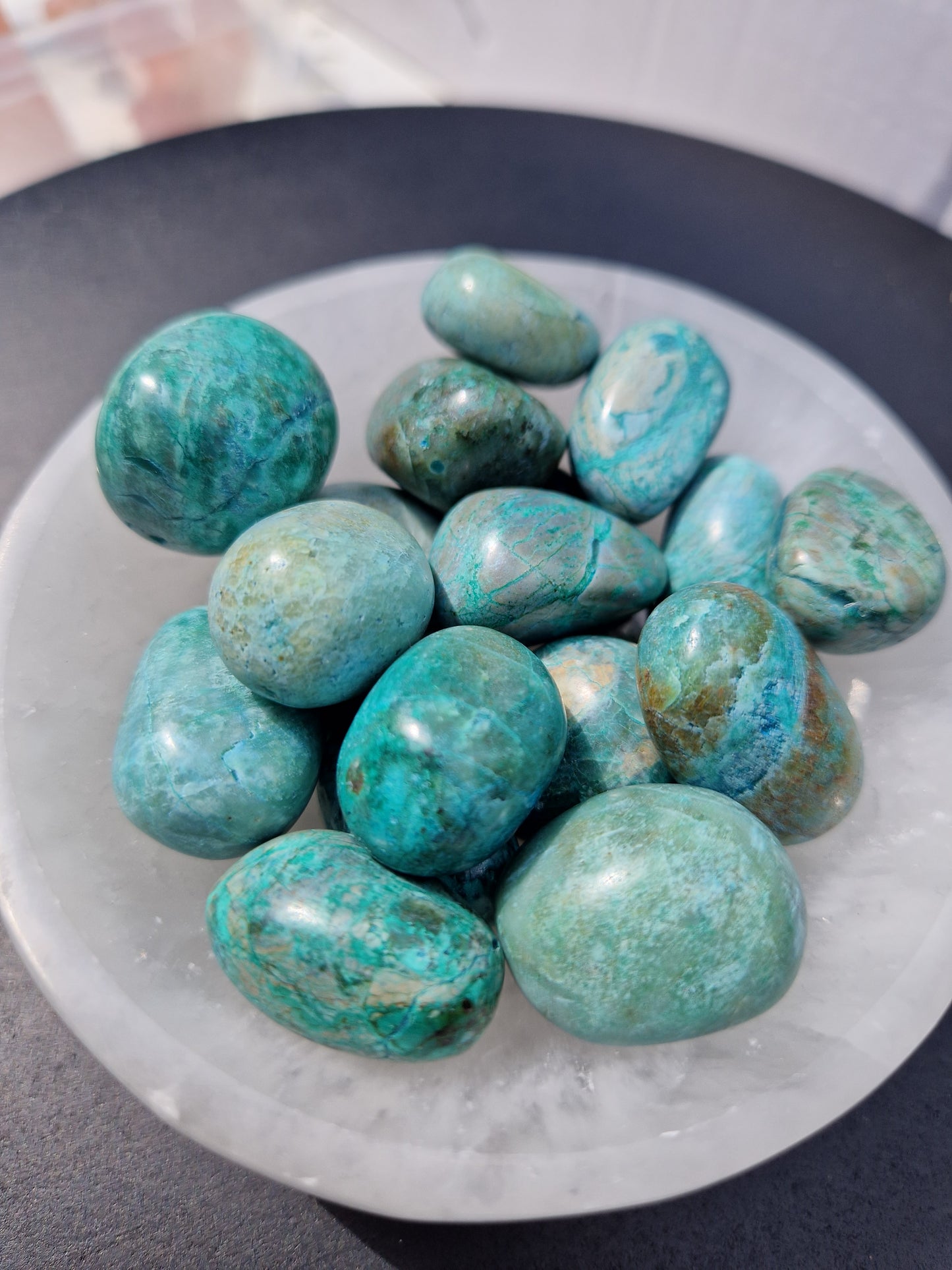 Pierre roulée Chrysocolle Pérou