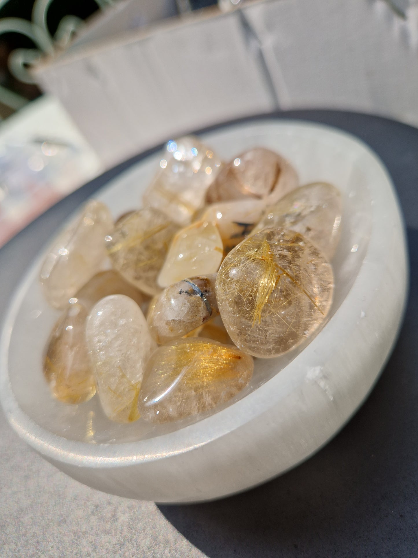 Pierre roulée Quartz rutile