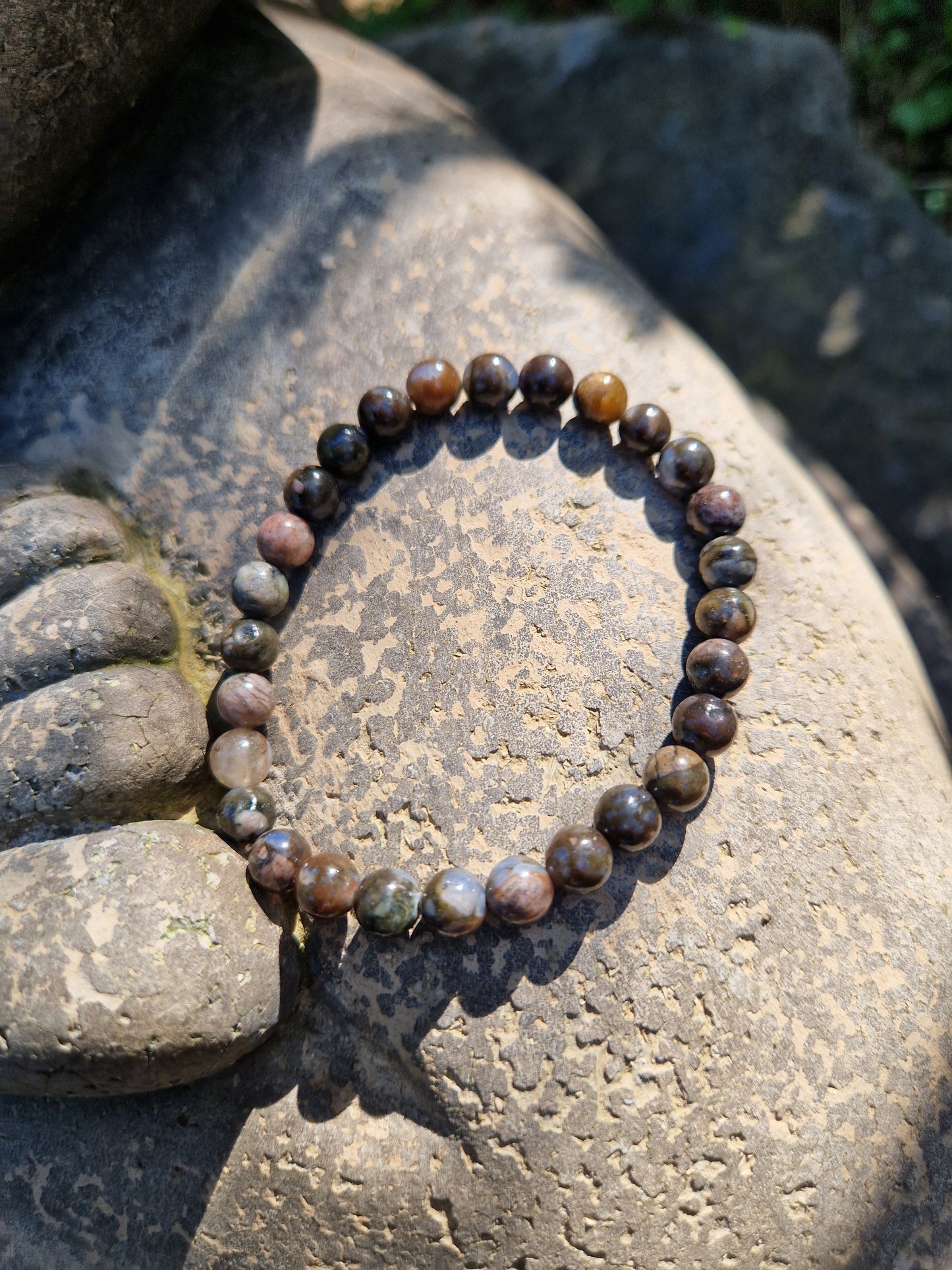 Bracelet Agate fossile