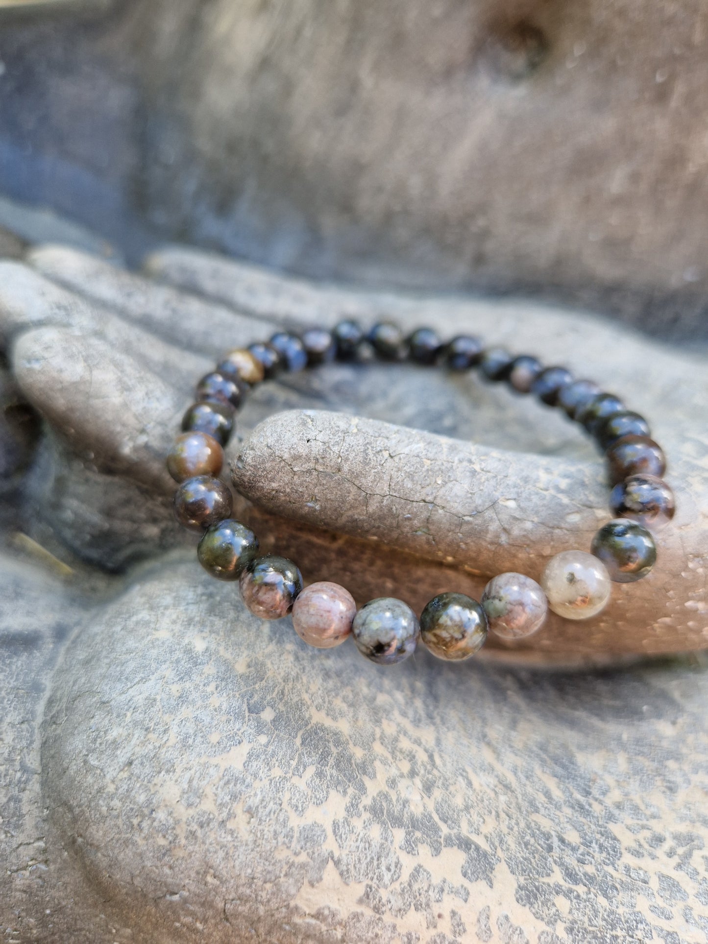 Bracelet Agate fossile
