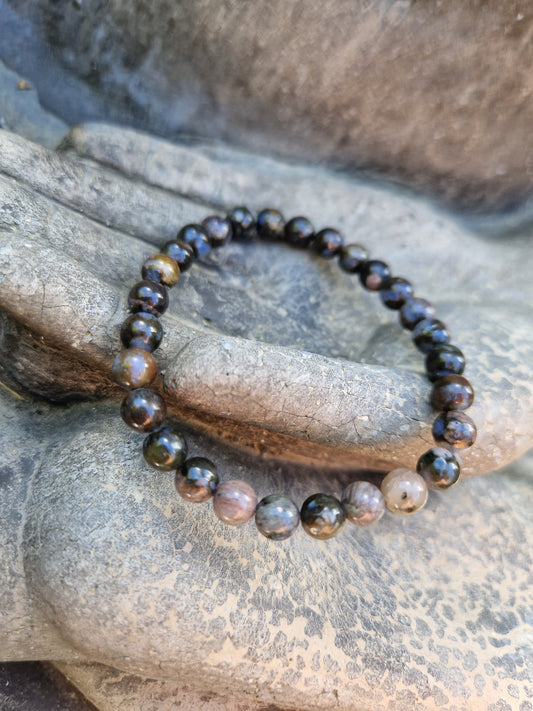 Bracelet Agate fossile