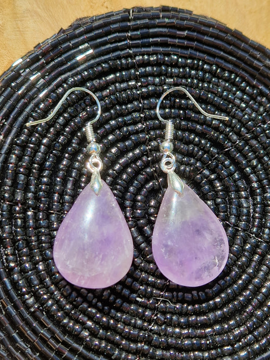 Boucles d'oreilles goutte Améthyste