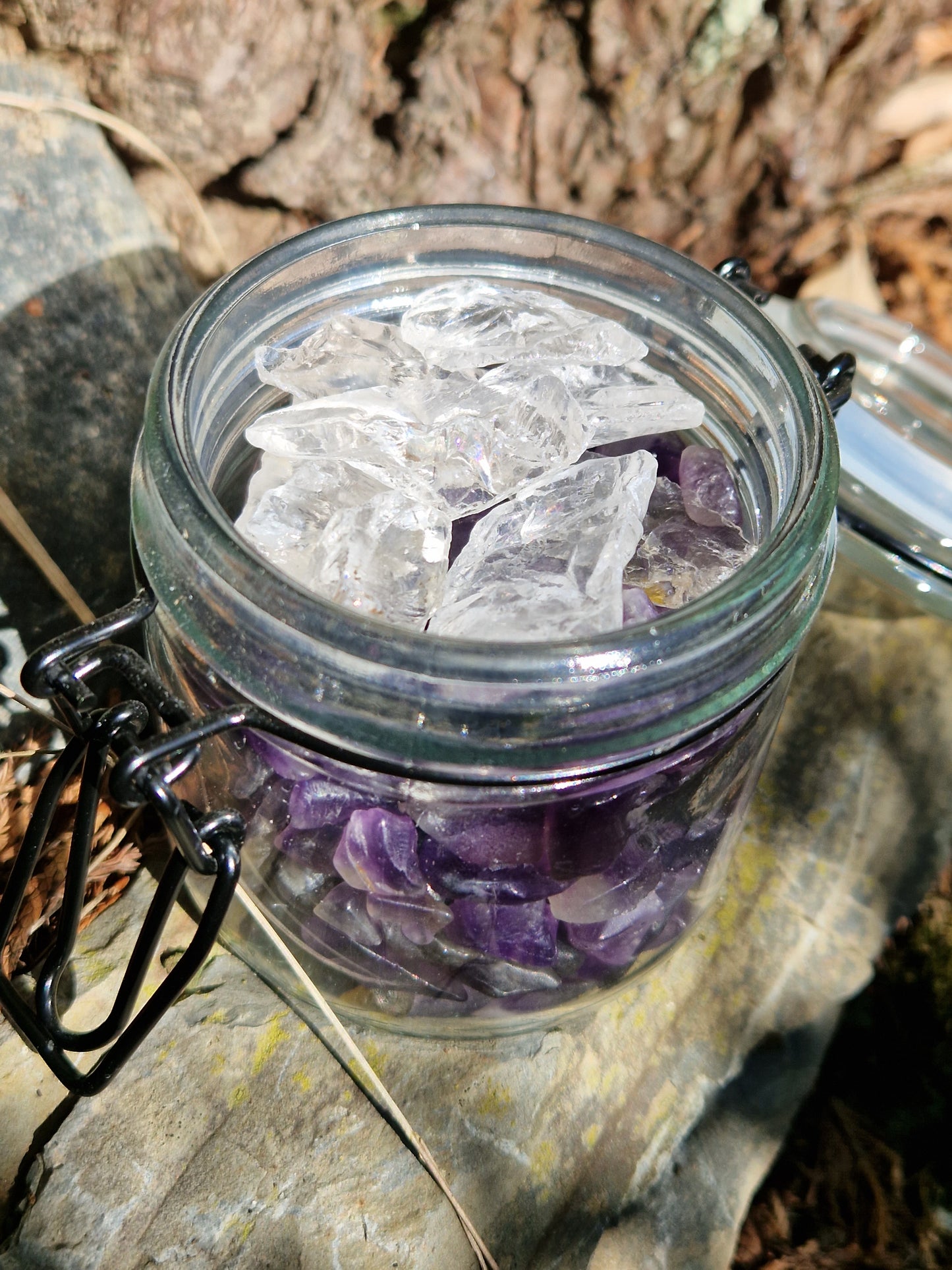 Pot rechargement Améthyste/ Cristal de roche