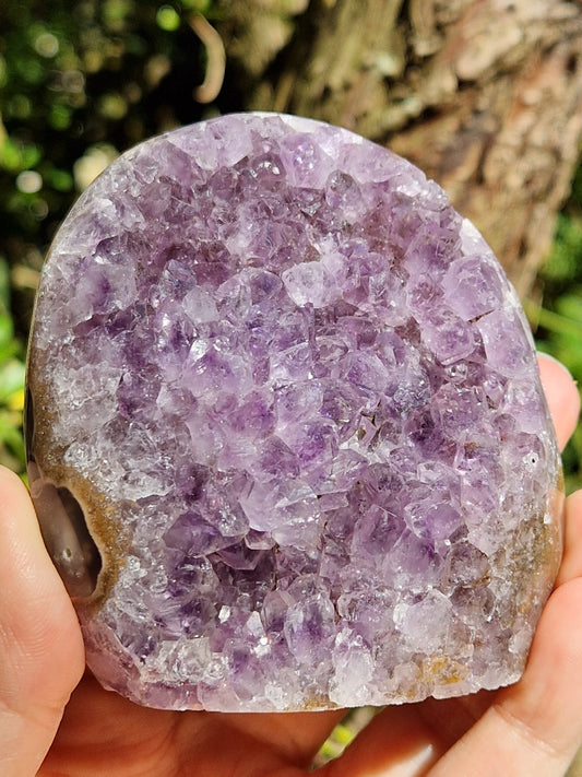 Géode Améthyste Uruguay polie