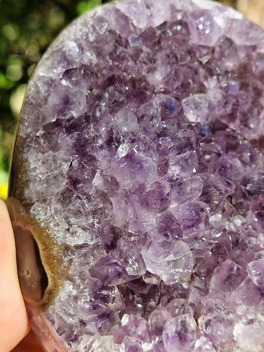 Géode Améthyste Uruguay polie