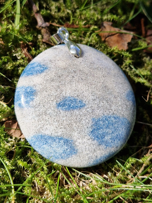 Pendentif rond Quartzite Lazurite