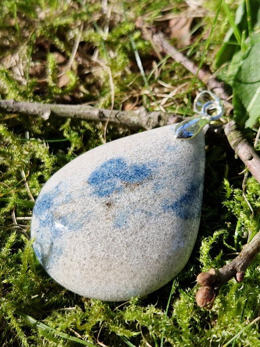 Pendentif goutte Quartzite Lazurite