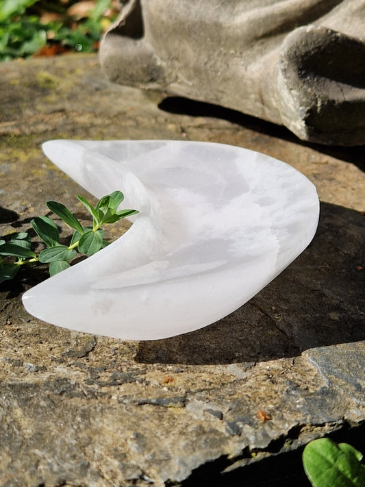 Coupelle Lune Calcite rose GM ( à choisir)