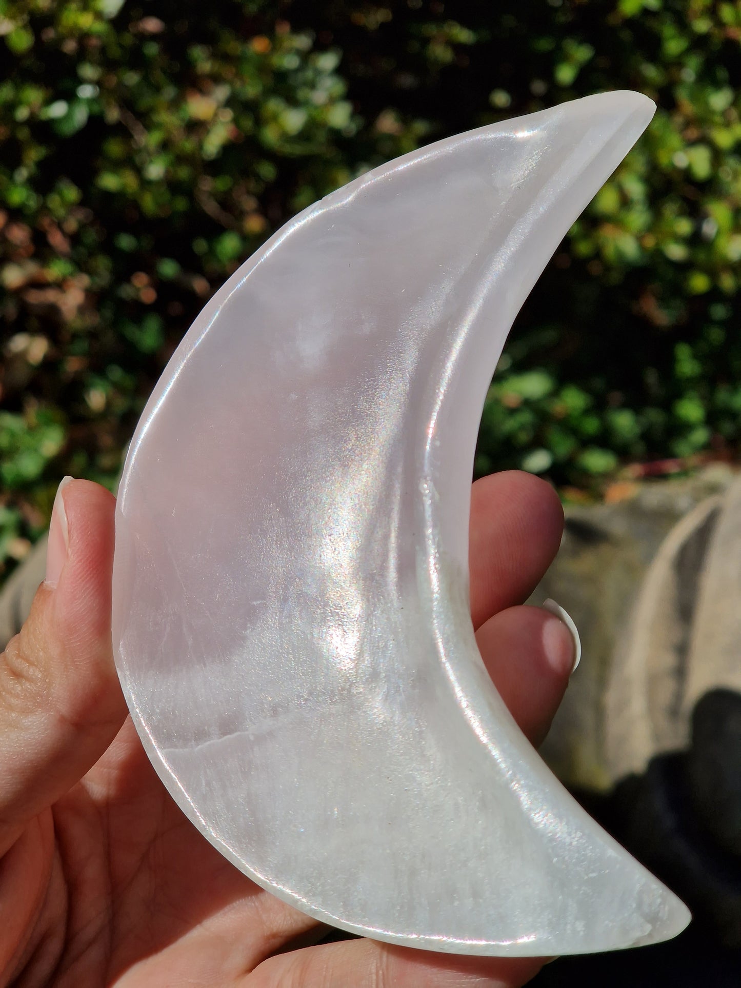 Coupelle Lune Calcite rose GM ( à choisir)