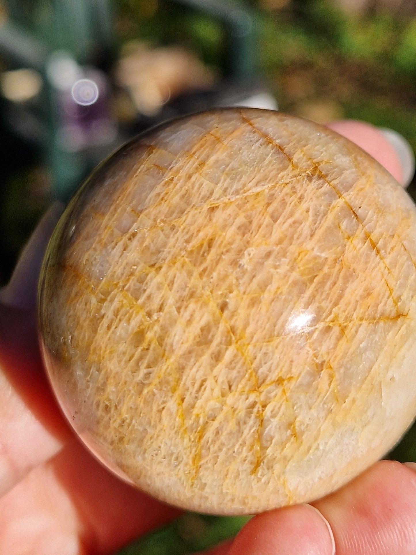 Sphère Pierre de Lune orange C