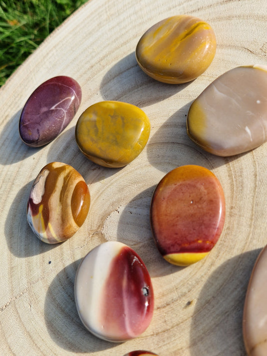 Galet plat Jaspe Mokaïte ( à choisir)