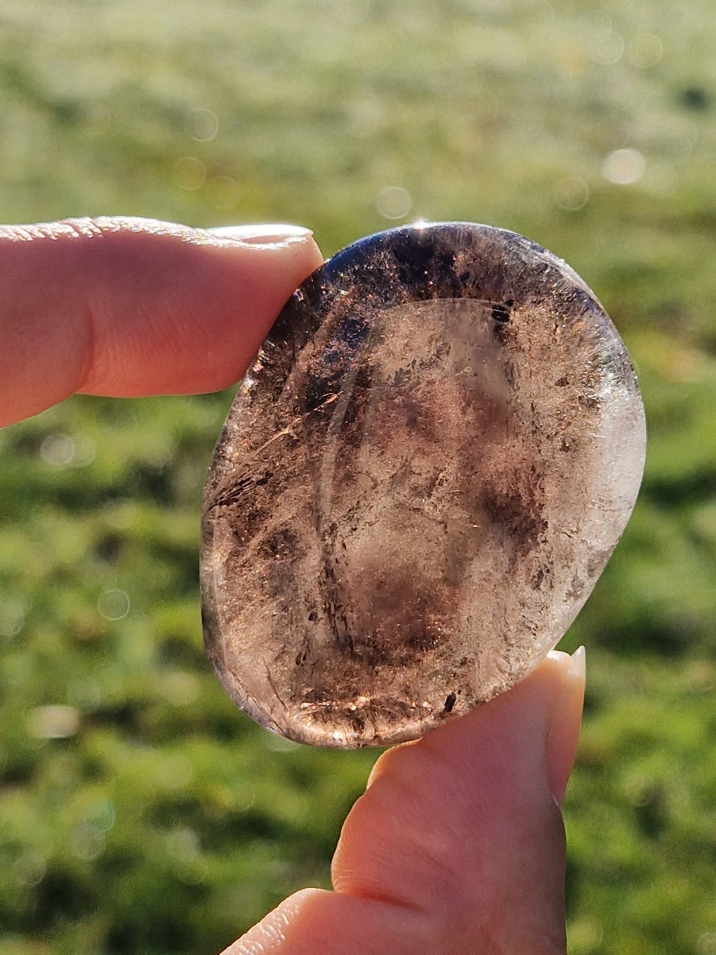 Galet plat Quartz fumé (à choisir)