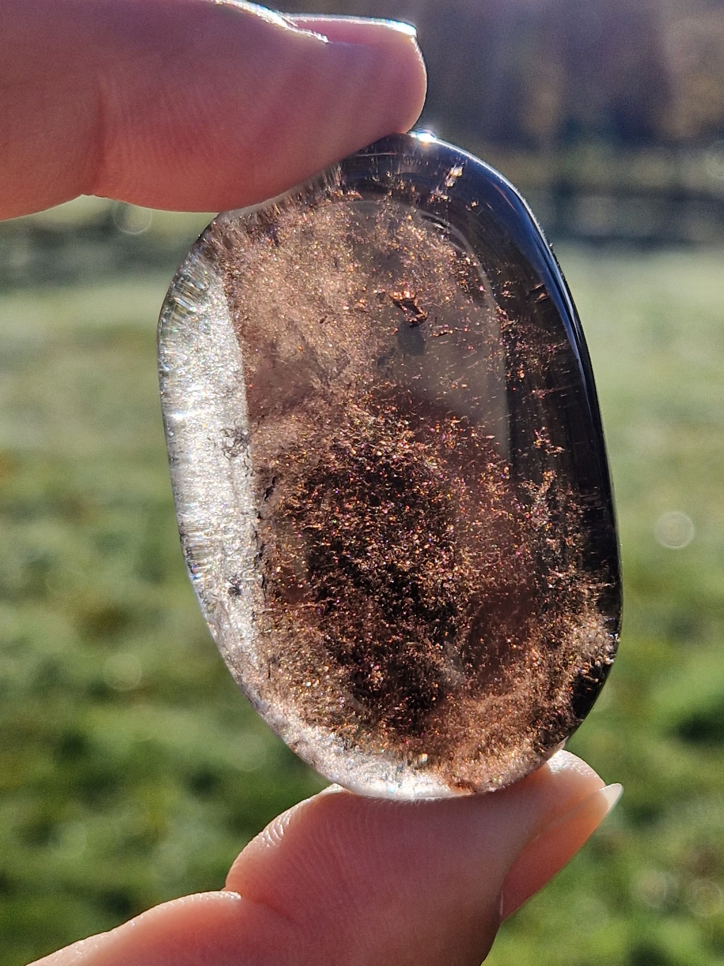 Galet plat Quartz fumé (à choisir)