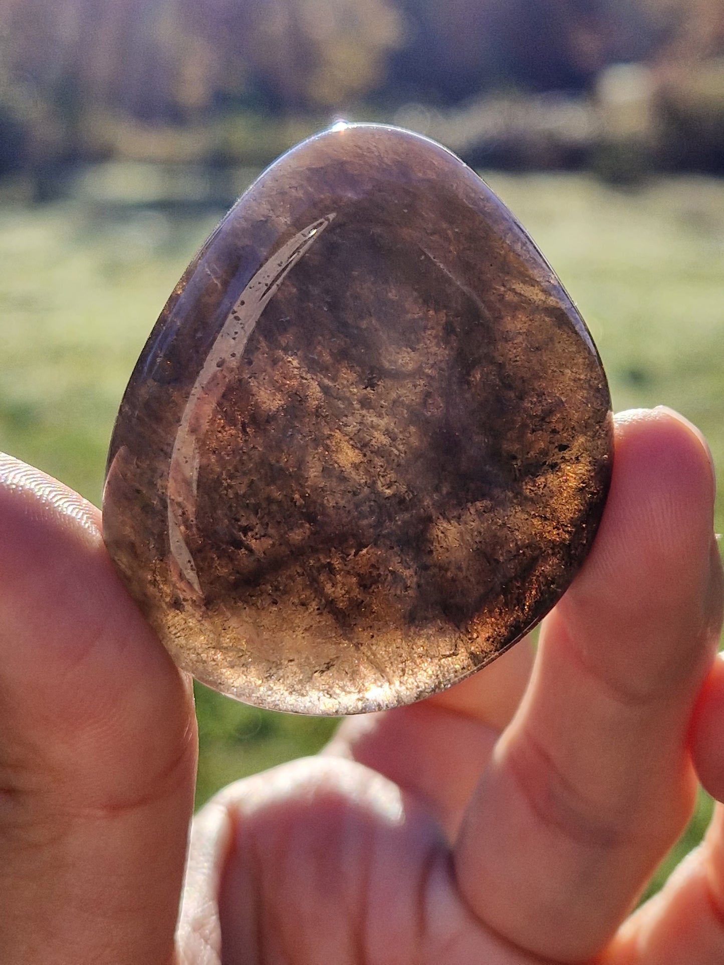 Galet plat Quartz fumé (à choisir)