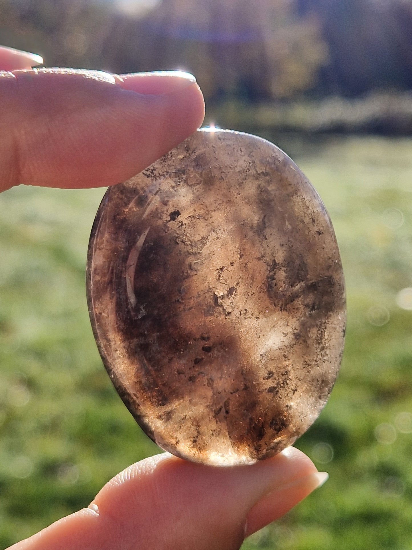 Galet plat Quartz fumé (à choisir)