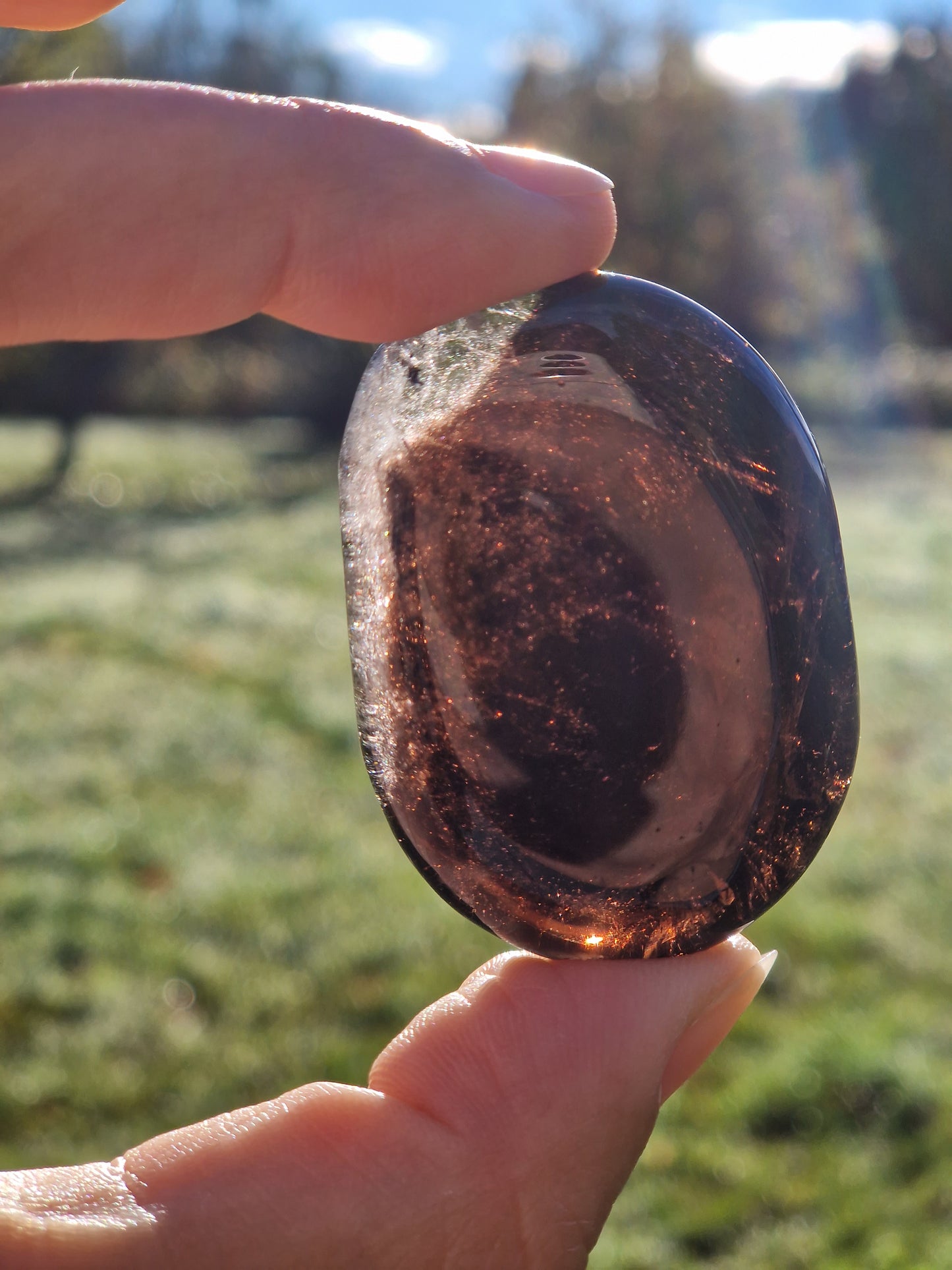 Galet plat Quartz fumé (à choisir)