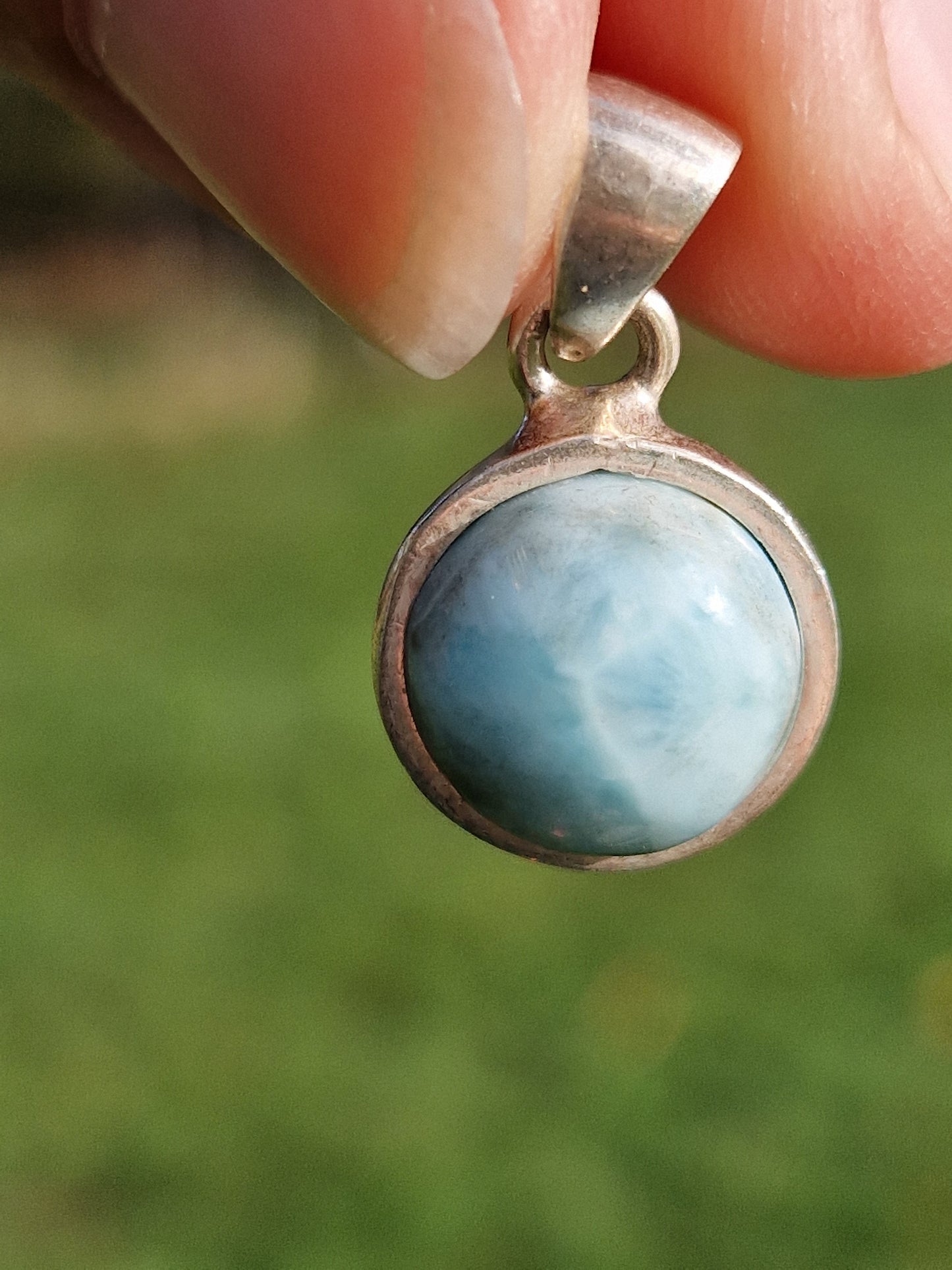Pendentif Larimar sur argent (à choisir)
