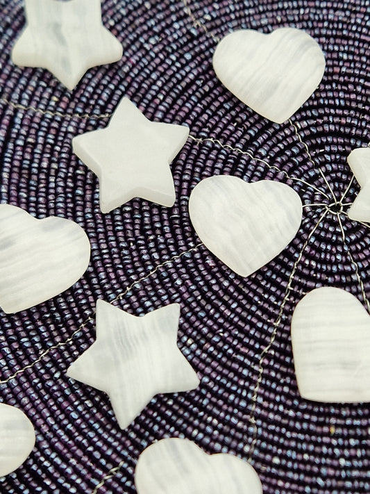 Etoile ou cœur en manganocalcite