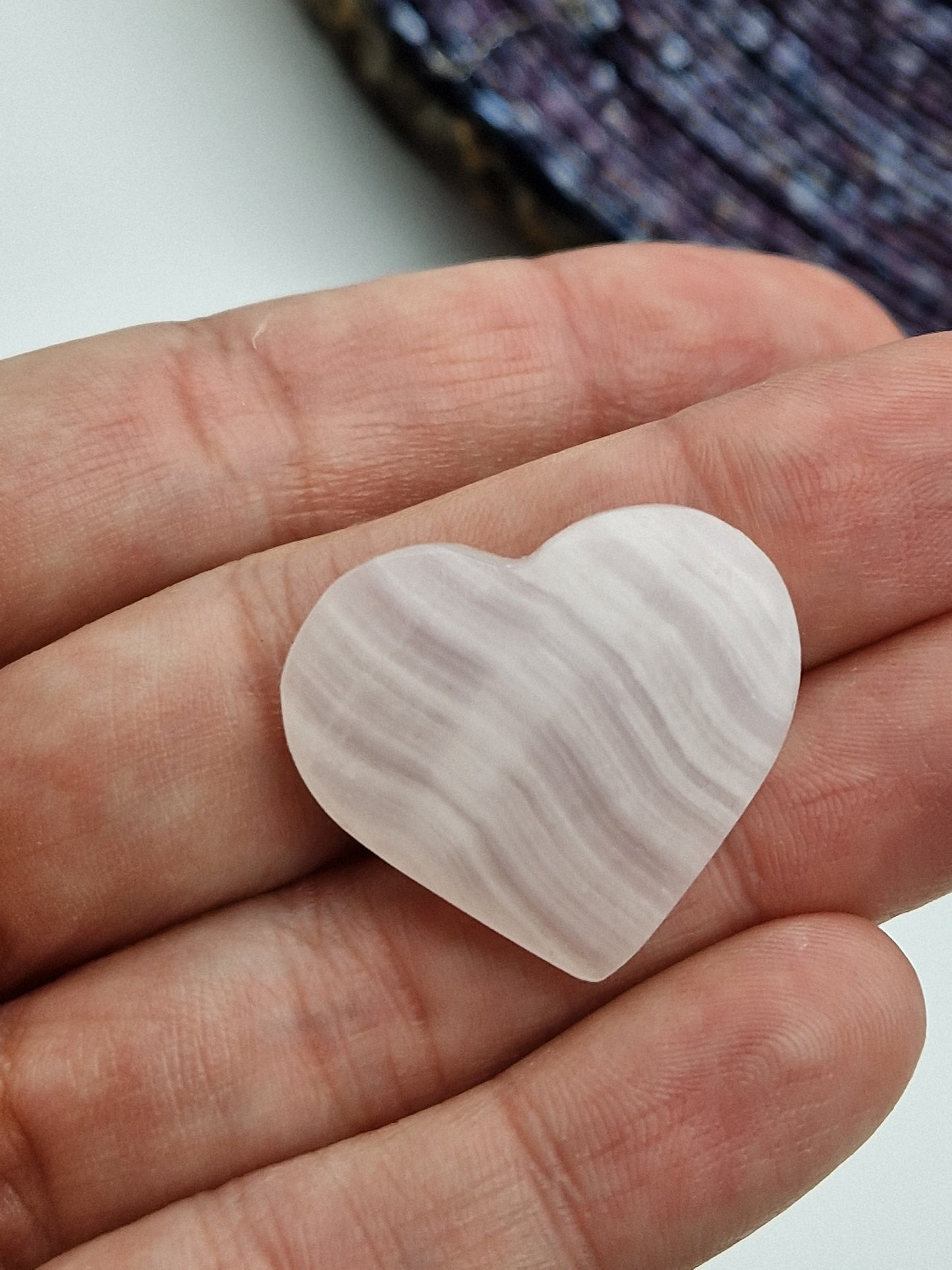Etoile ou cœur en manganocalcite