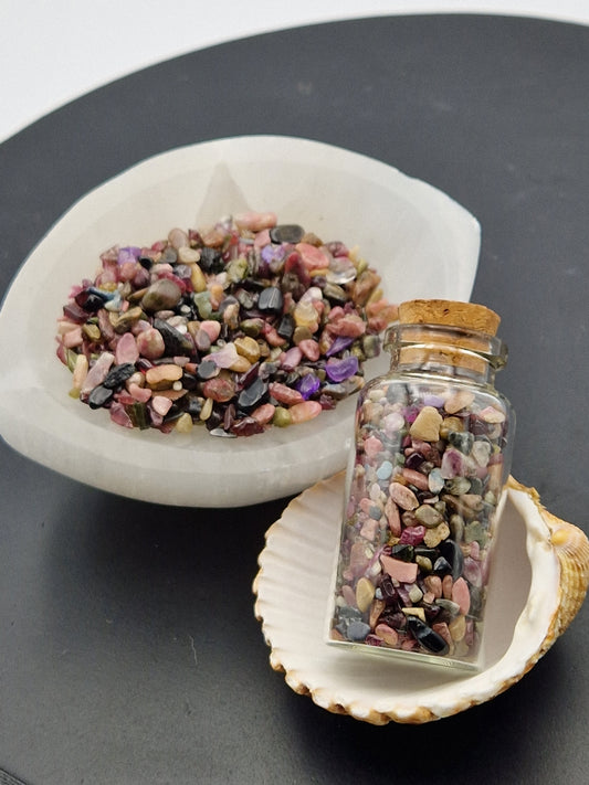 Fiole Tourmaline multicolore