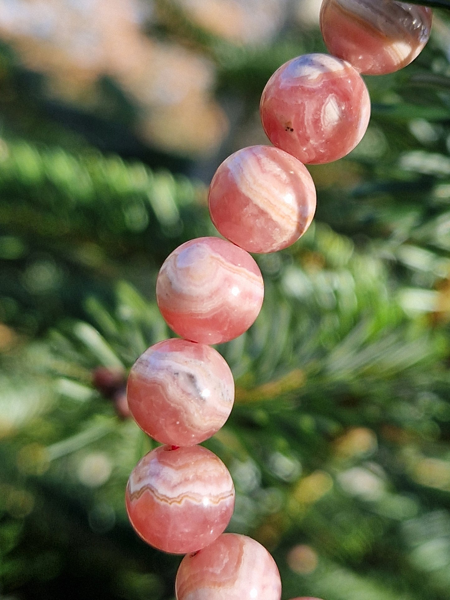 Bracelet Rhodochrosite (3 tailles de perles)