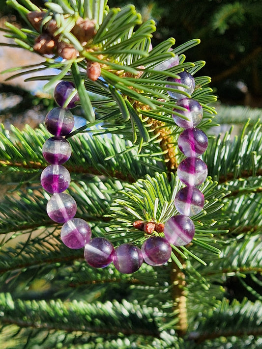 Bracelet Fluorite violette rainbow