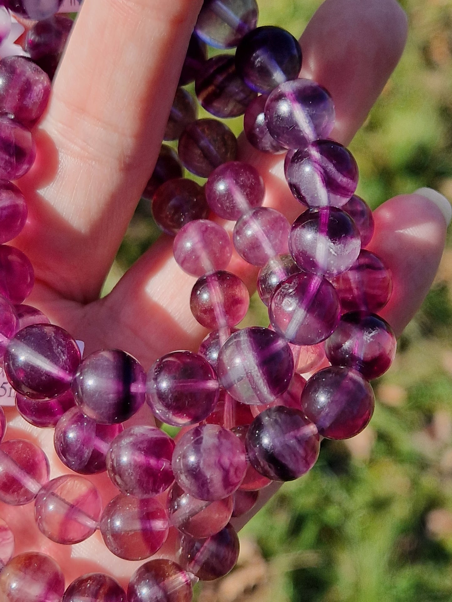 Bracelet Fluorite violette rainbow