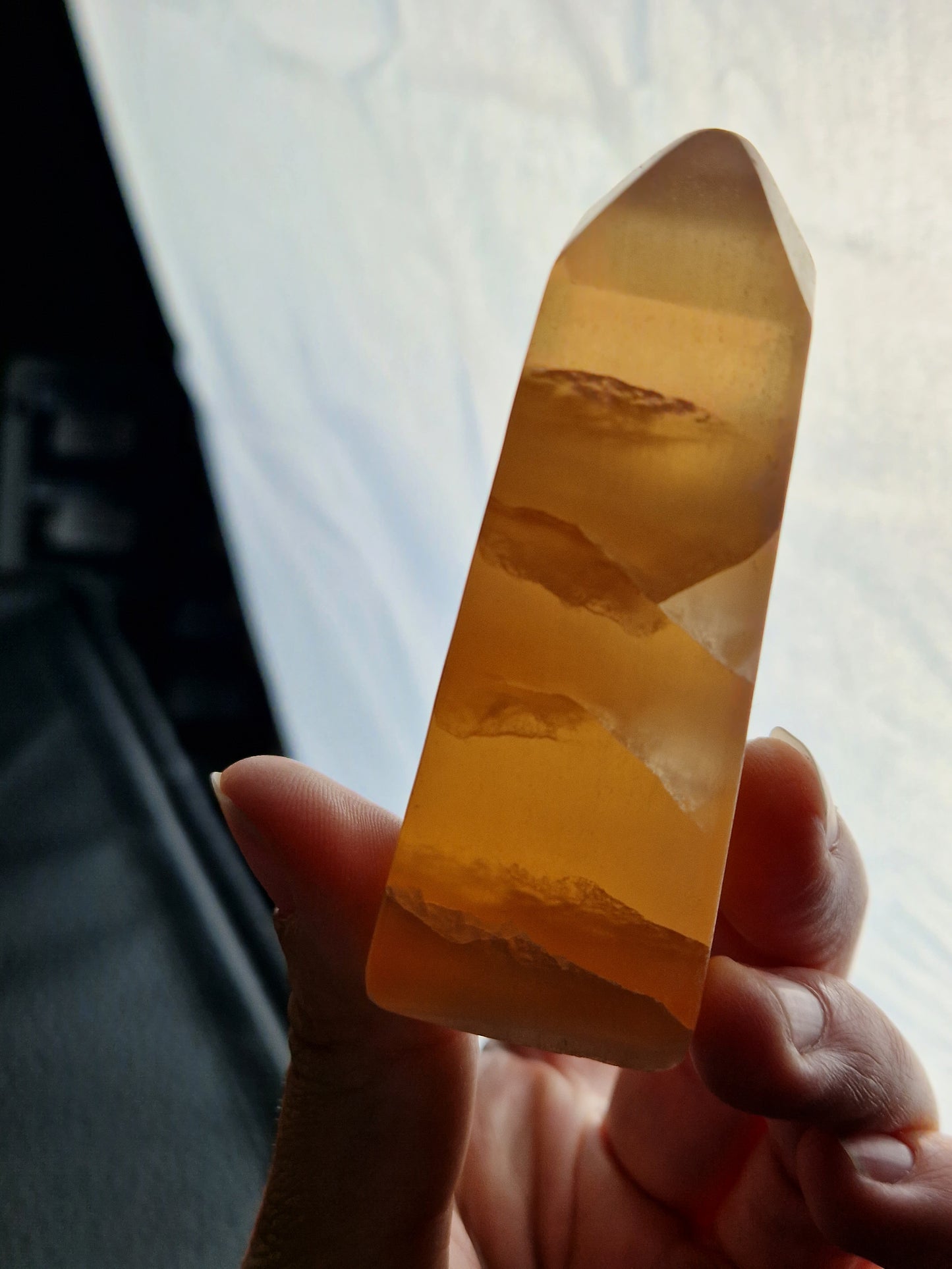 Pointe calcite miel (à choisir)