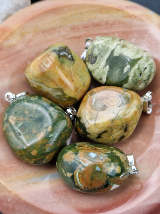 Pendentif pierre roulée Rhyolite (à choisir)