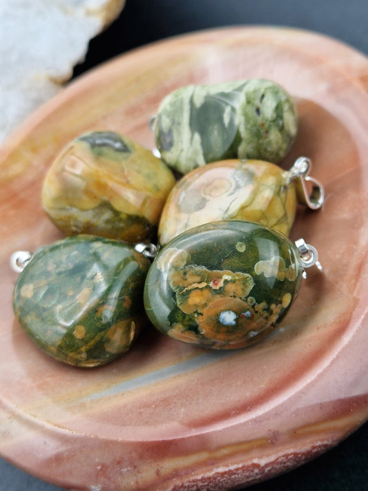 Pendentif pierre roulée Rhyolite (à choisir)