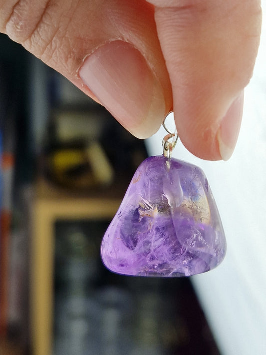 Pendentif pierre roulée Amétrine (à choisir)