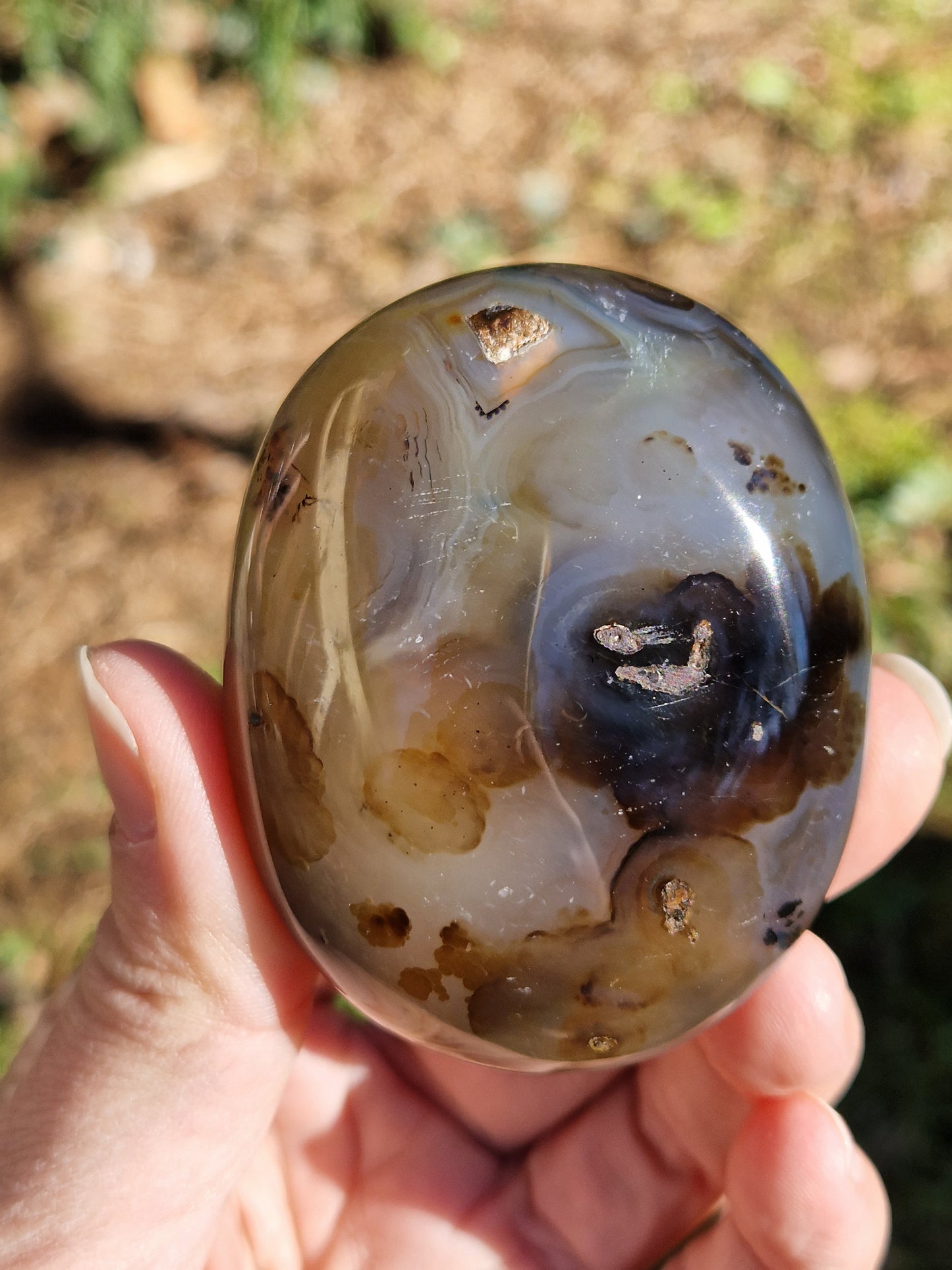 Galet Agate bandée naturelle (à choisir)