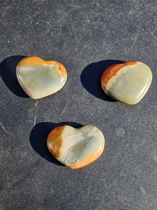 Petit cœur Jaspe Polychrome (à choisir)