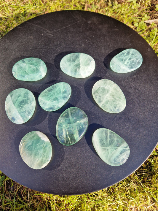 Galet plat Fluorite verte